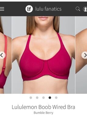Lululemon Boob Wired Bra - 36D Support Bra in Bumble Berry Pink